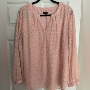 Talbots Pink Popover Top- 2X